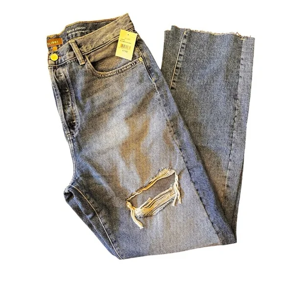 DL1961 NWT SZ 30 Emilee straight DL Vintage ultra‎ high rise Bedford blue jeans - Picture 3 of 16